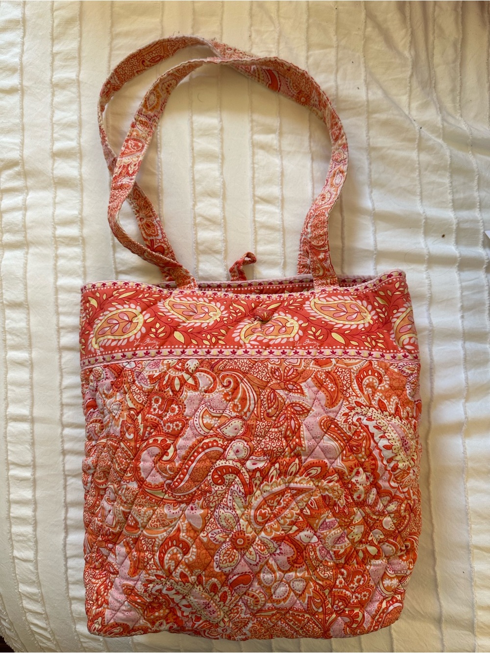 Vintage Vera Bradley Tote in Original Retired Sherbet / Sherbert Print